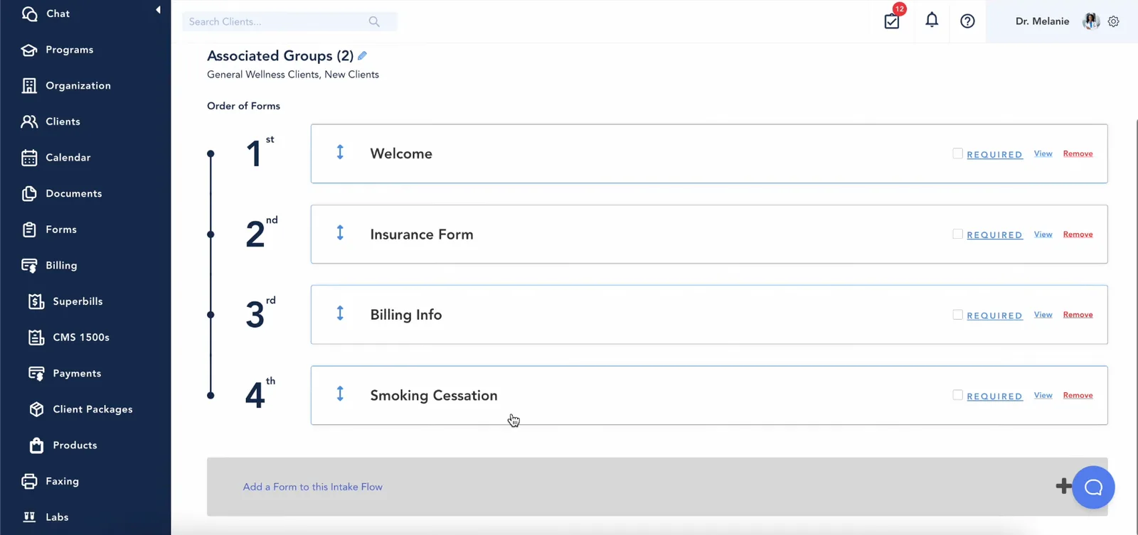 Healthie EHR billing and insurance claims view